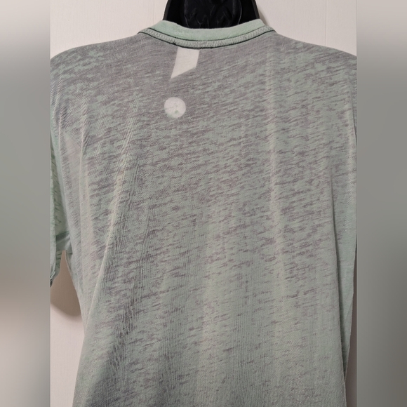 Women's NWT Affliction Mathilda Burnout V Neck T-Shirt Light Green Size XL - Picture 9 of 9
